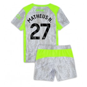 Manchester City Matheus Nunes #27 Tredje Kläder Barn 2025-26 Kortärmad (+ Korta byxor)